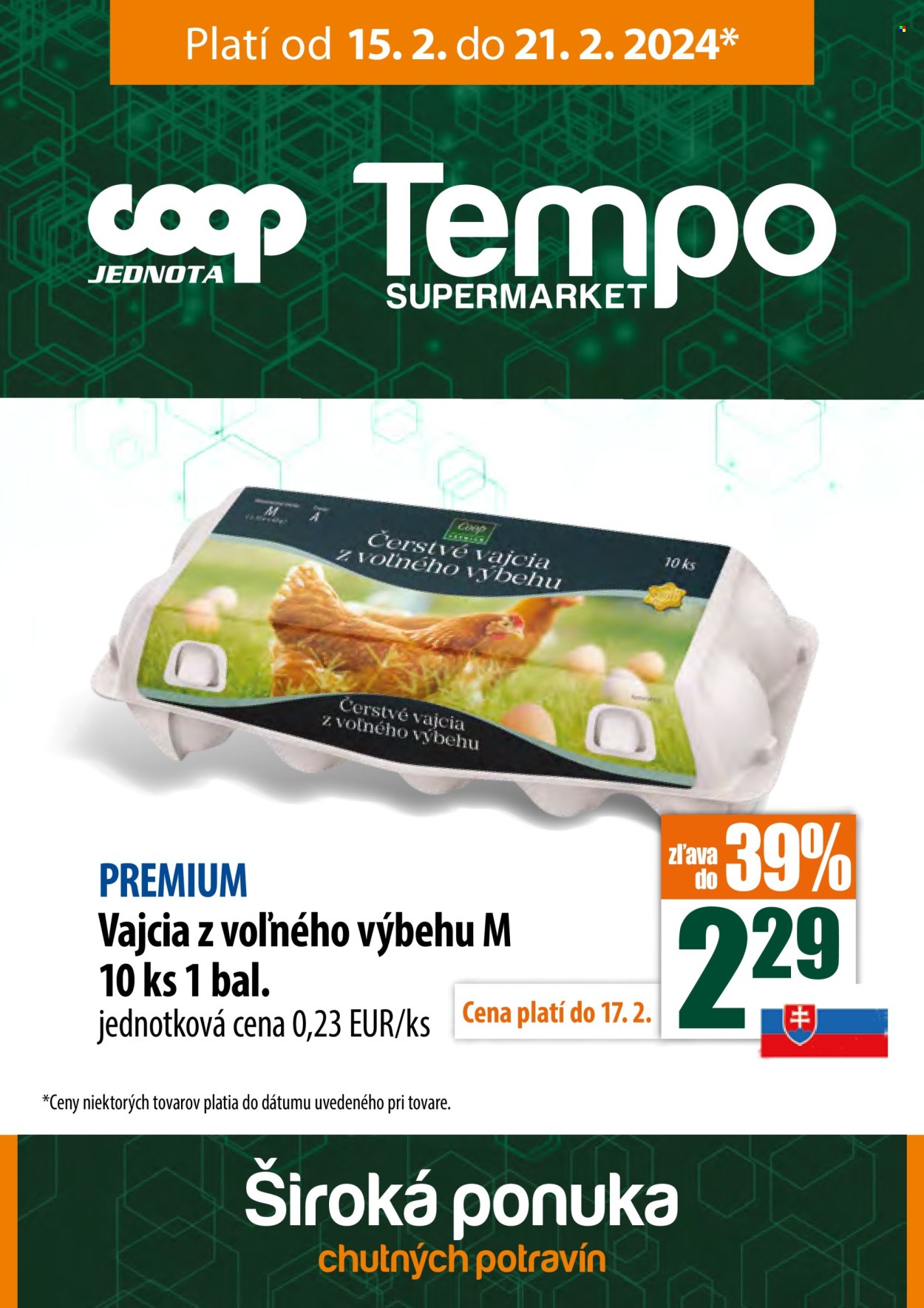 Leták COOP Jednota - 15.2.2024 - 21.2.2024. Strana 1