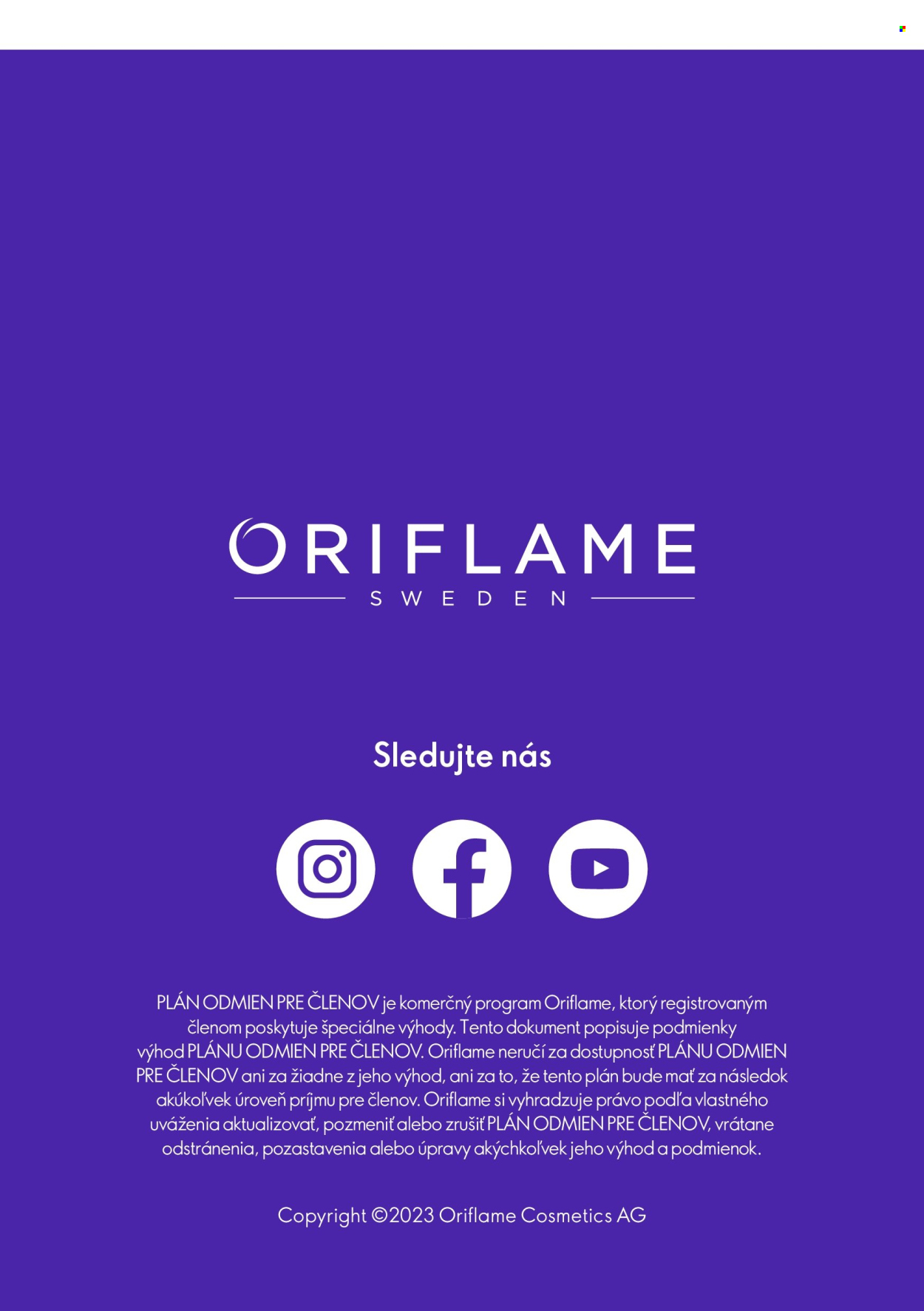 Leták Oriflame. Strana 10