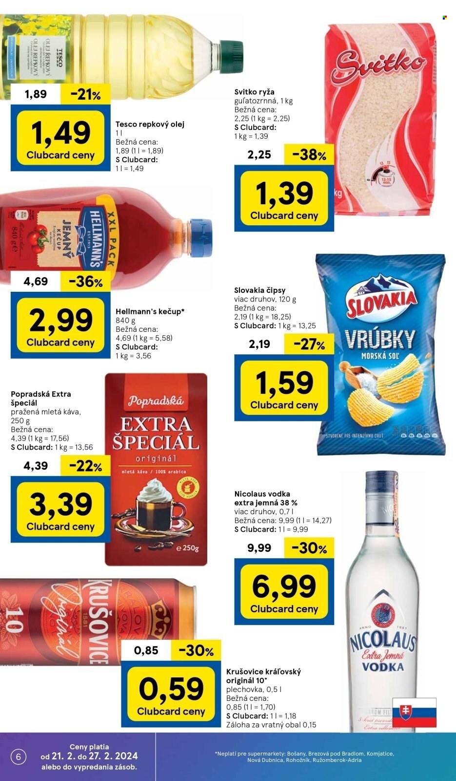 Leták TESCO supermarket - 21.2.2024 - 27.2.2024. Strana 6