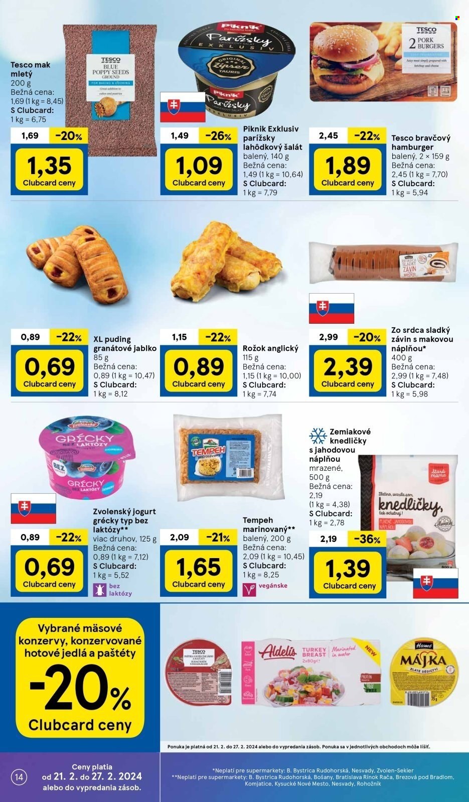 Leták TESCO supermarket - 21.2.2024 - 27.2.2024. Strana 14