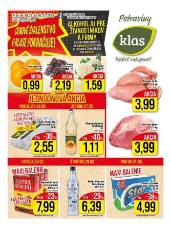Leták Klas - 26.2.2024 - 3.3.2024.