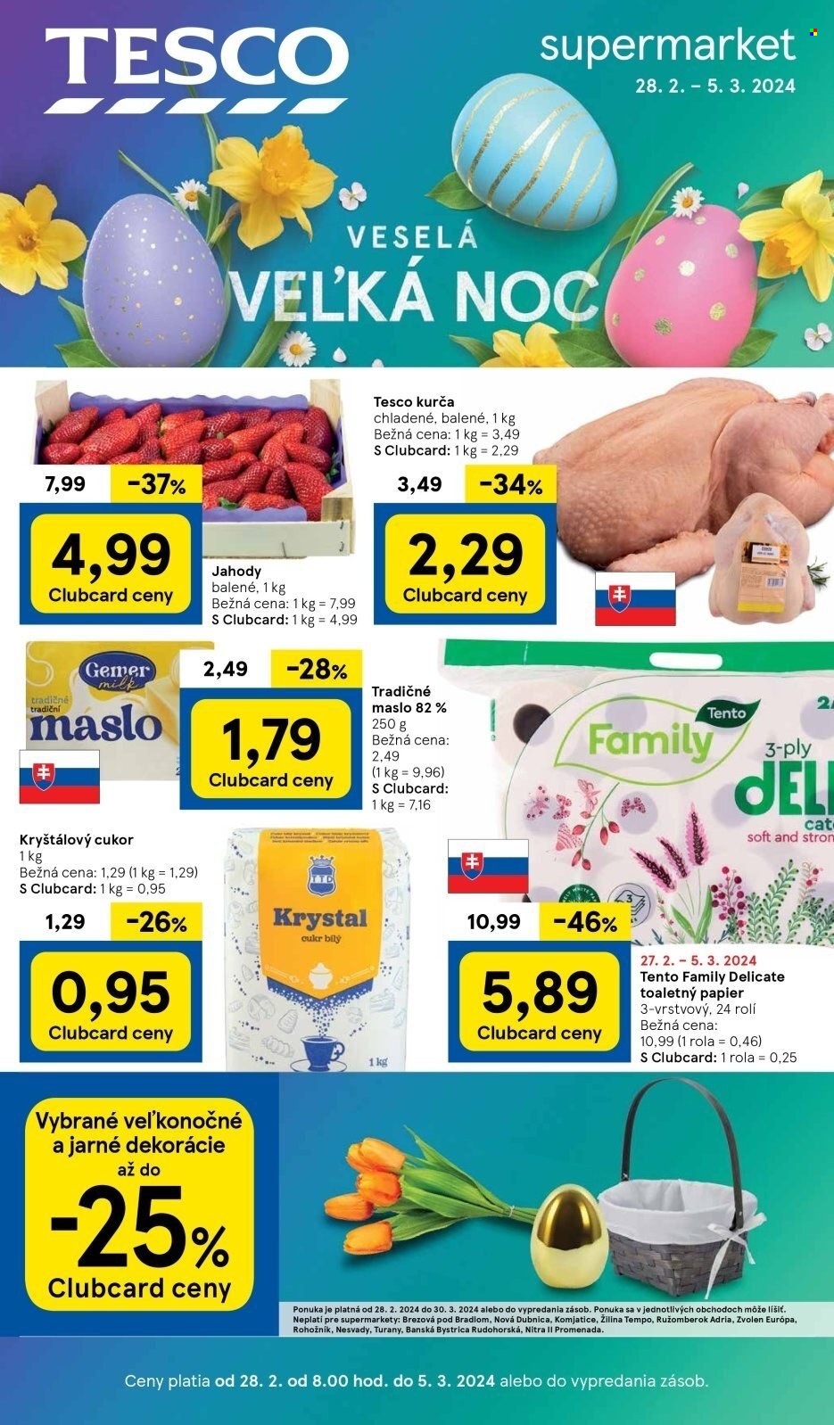Leták TESCO supermarket - 28.2.2024 - 5.3.2024. Strana 1