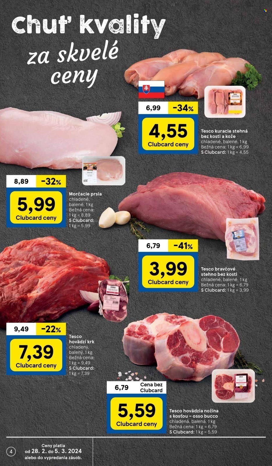 Leták TESCO supermarket - 28.2.2024 - 5.3.2024. Strana 4