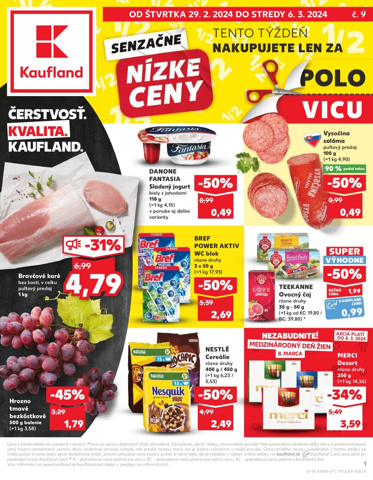 Leták Kaufland - 29.2.2024 - 6.3.2024. Strana 1
