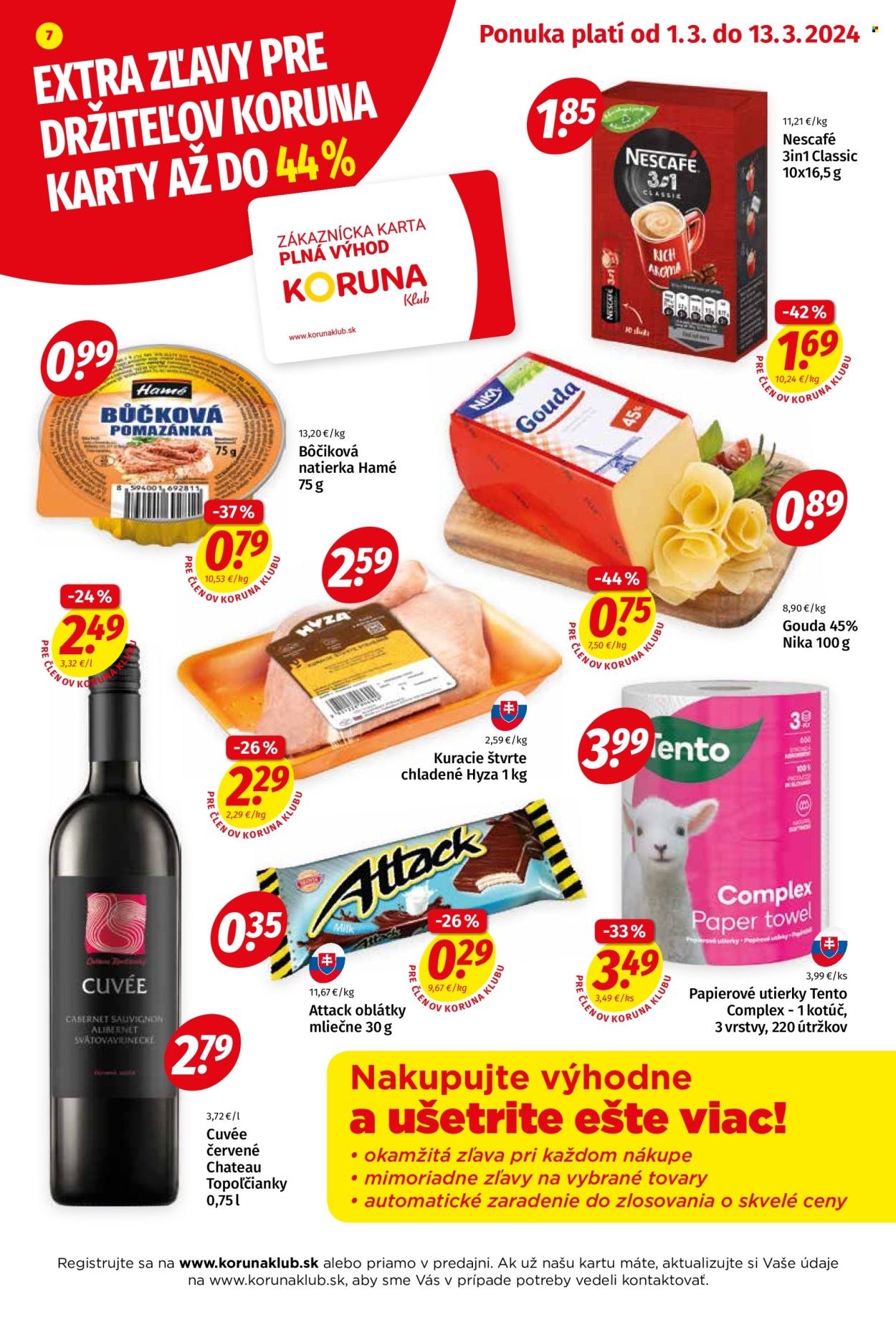 Leták Potraviny KORUNA - 1.3.2024 - 13.3.2024. Strana 7