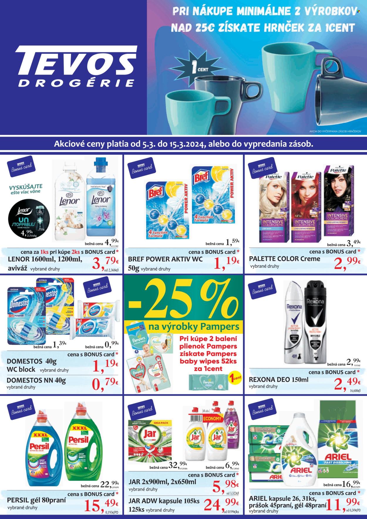 Leták Tevos Drogérie - 5.3.2024 - 15.3.2024. Strana 1