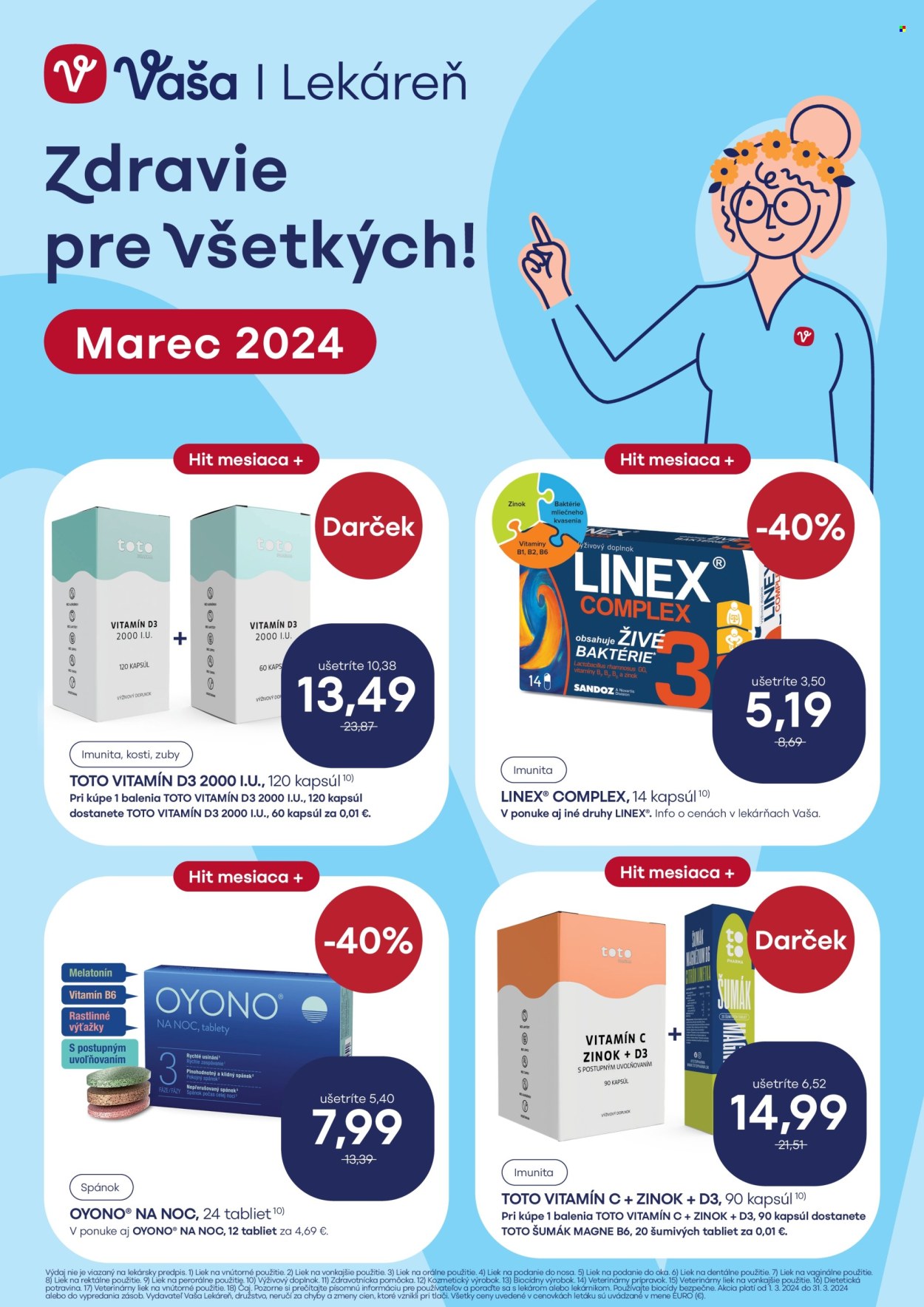 Leták Vaša lekáreň - 1.3.2024 - 31.3.2024. Strana 1