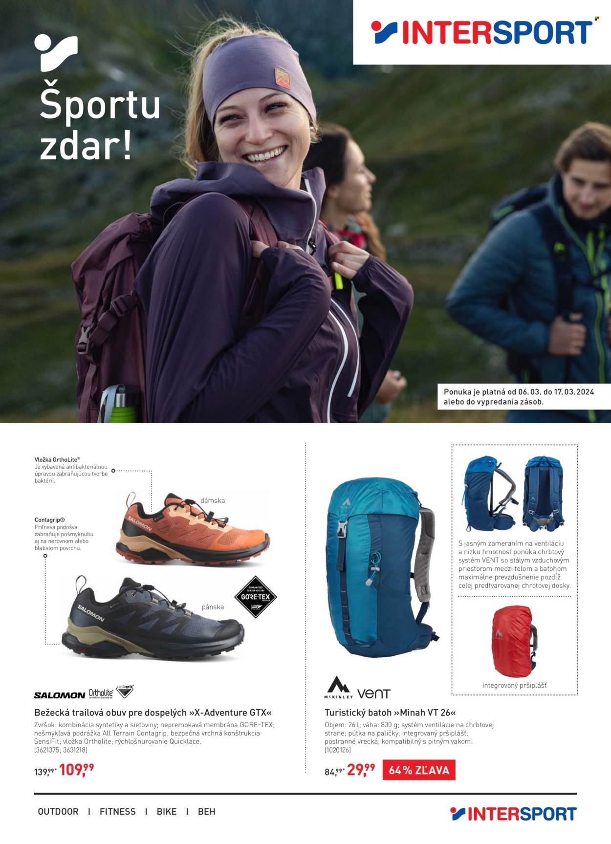Leták Intersport - 6.3.2024 - 17.3.2024. Strana 1