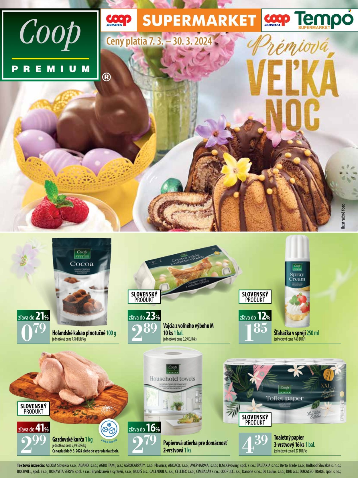 Leták COOP Jednota - 7.3.2024 - 30.3.2024. Strana 1