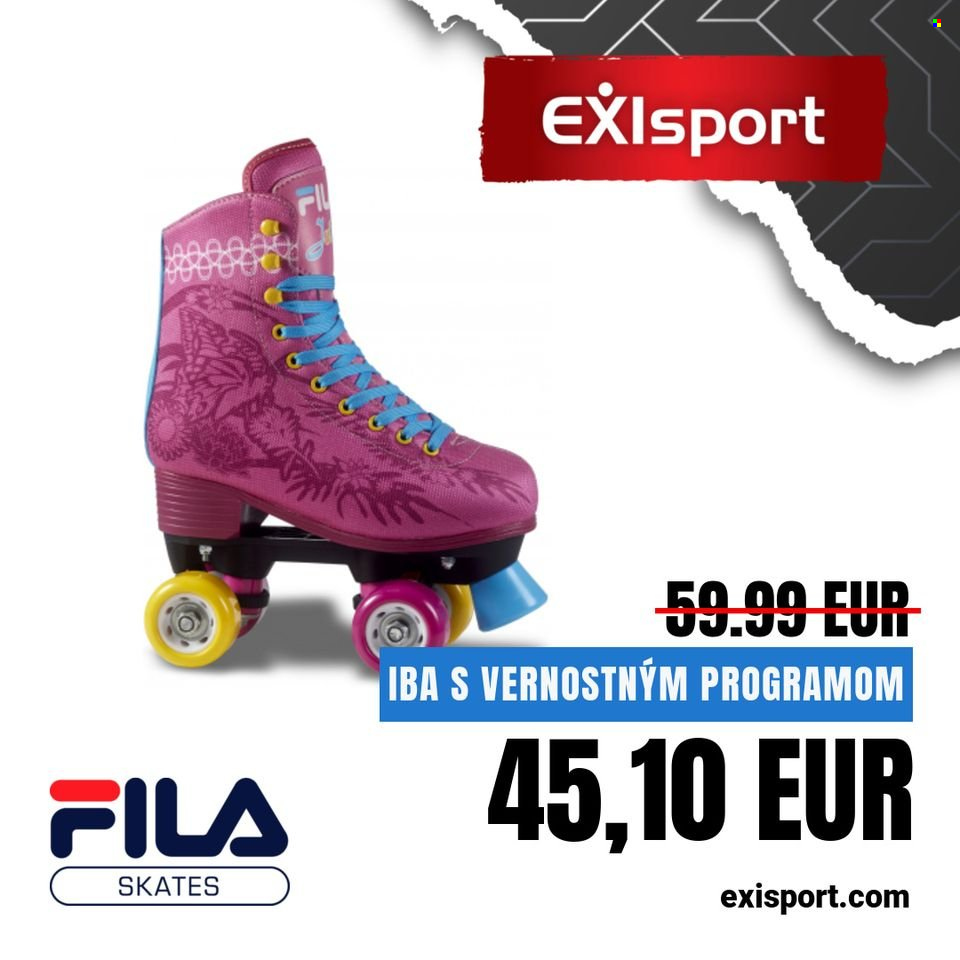 Leták Exisport. Strana 1