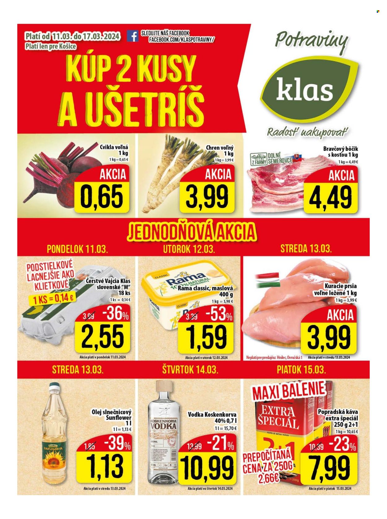 Leták Klas - 11.3.2024 - 17.3.2024. Strana 1