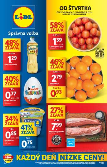 Leták Lidl - 14.3.2024 - 17.3.2024.