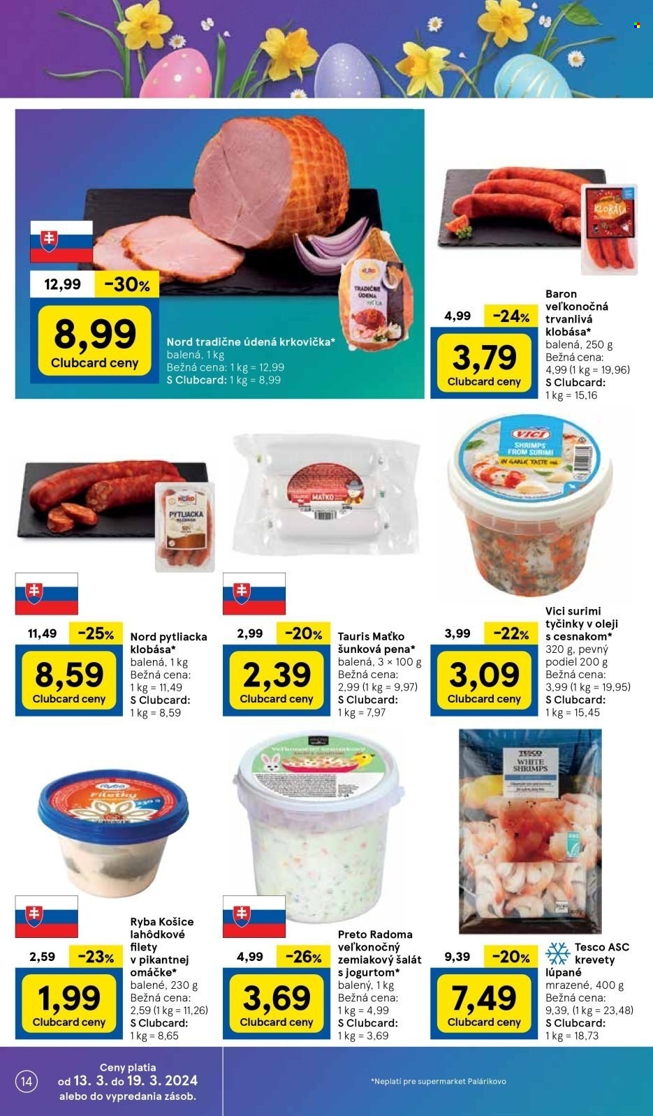 Leták TESCO supermarket - 13.3.2024 - 19.3.2024. Strana 14
