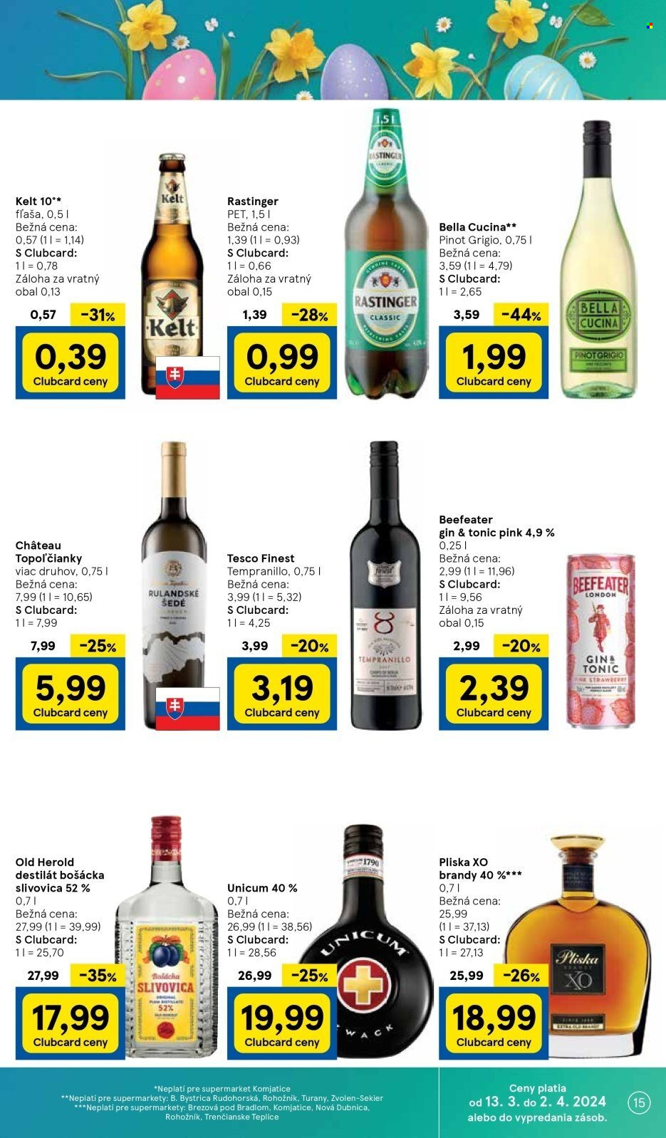 Leták TESCO supermarket - 13.3.2024 - 19.3.2024. Strana 15