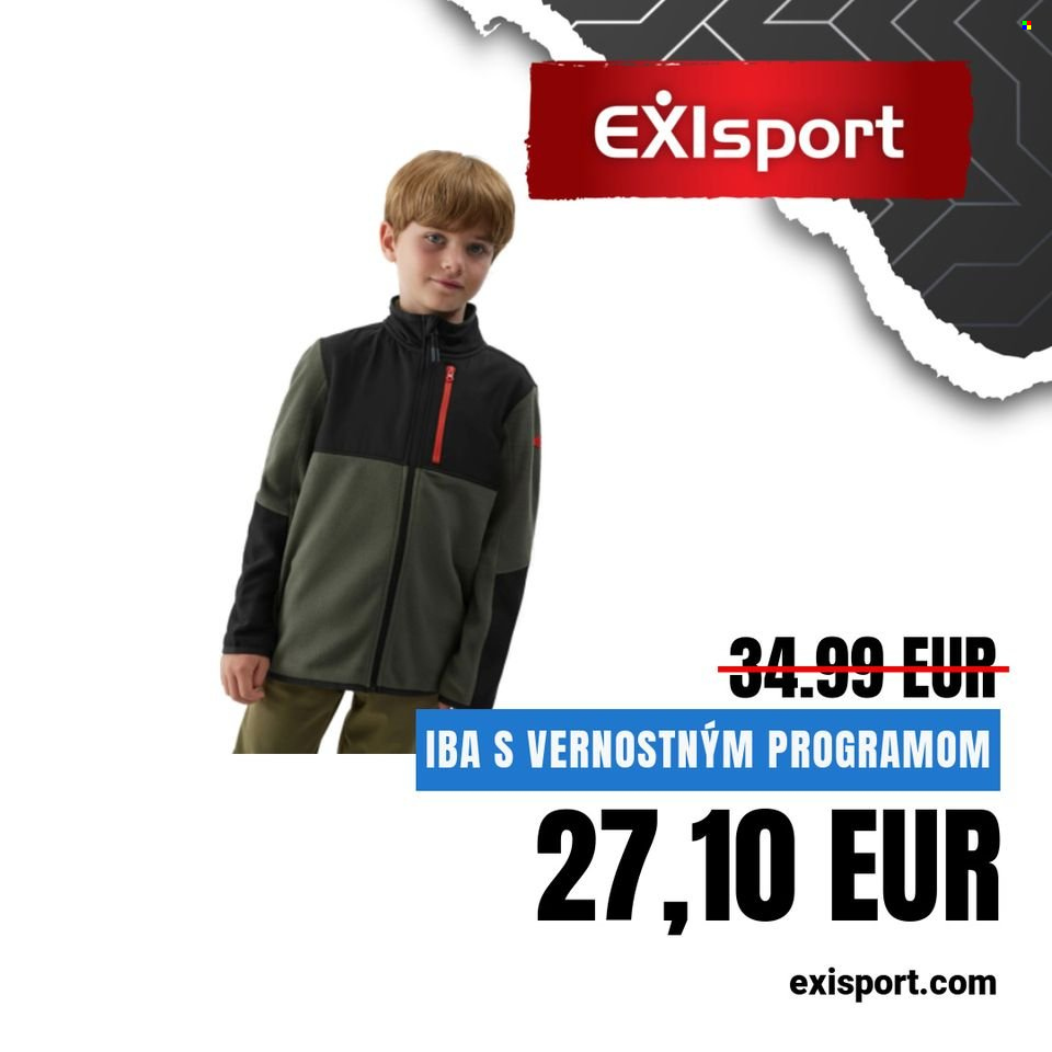 Leták Exisport. Strana 1