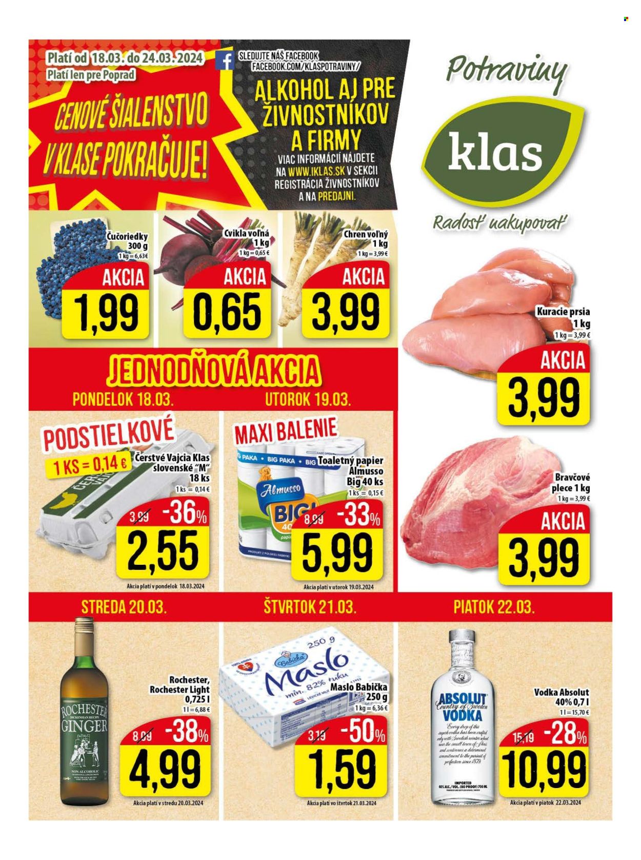 Leták Klas - 18.3.2024 - 24.3.2024. Strana 1