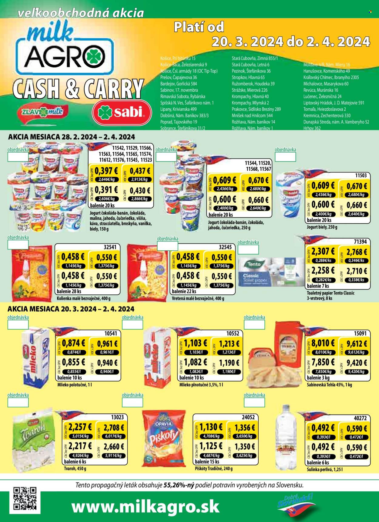 Leták Milk AGRO - 20.3.2024 - 2.4.2024. Strana 1