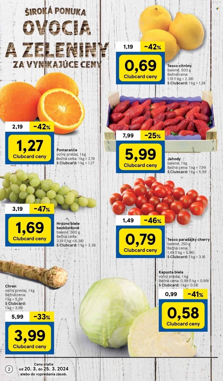 Leták TESCO supermarket - 20.3.2024 - 25.3.2024. Strana 2