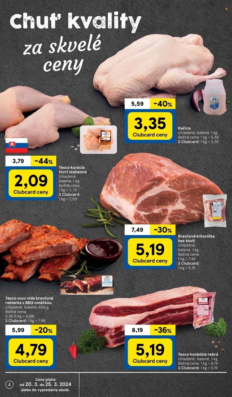 Leták TESCO supermarket - 20.3.2024 - 25.3.2024. Strana 4