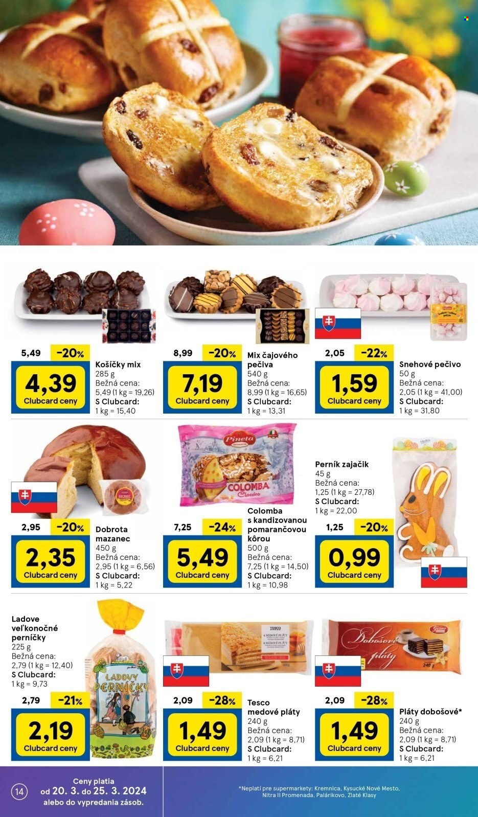 Leták TESCO supermarket - 20.3.2024 - 25.3.2024. Strana 14