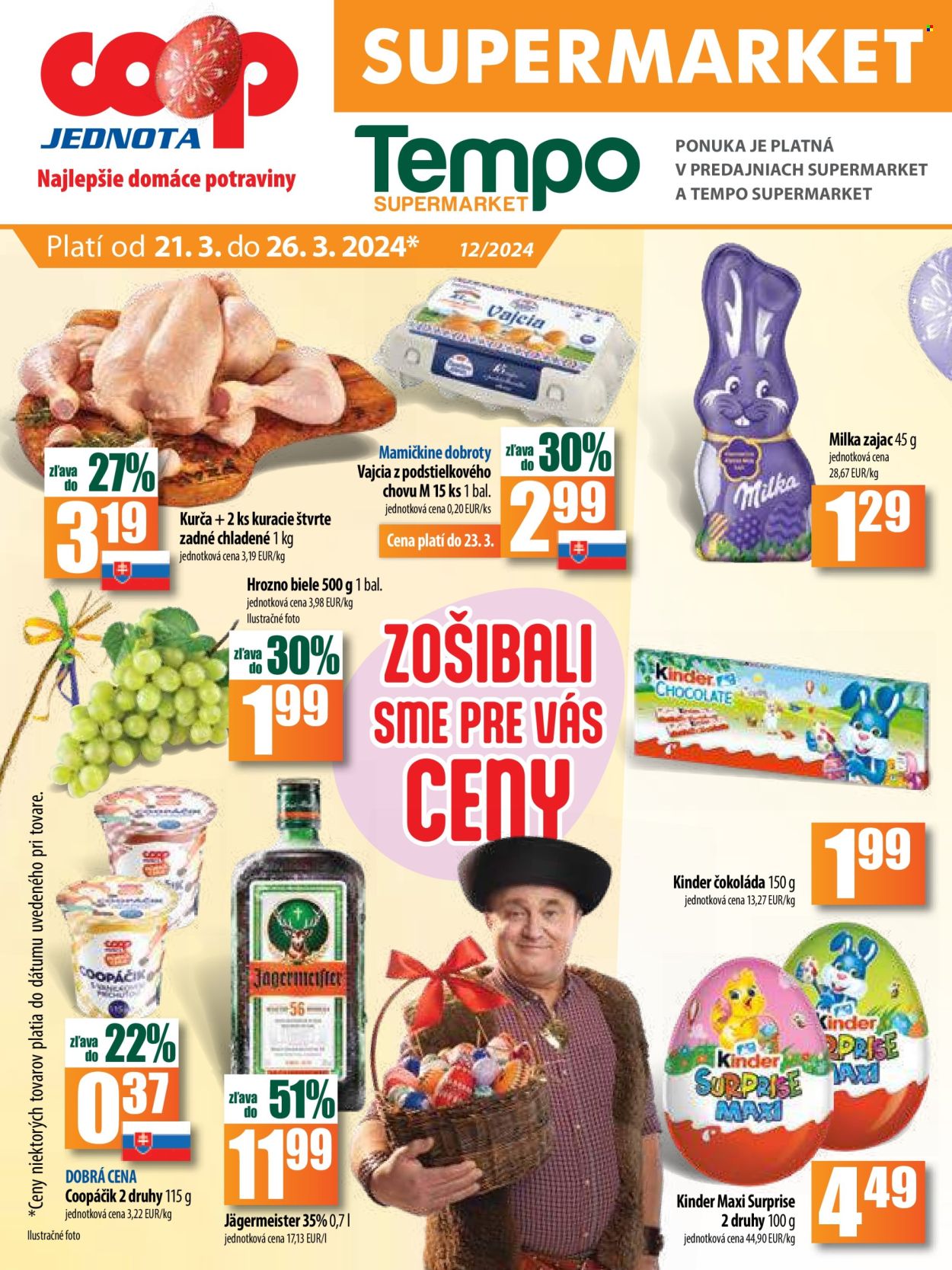 Leták COOP Jednota - 21.3.2024 - 26.3.2024. Strana 1