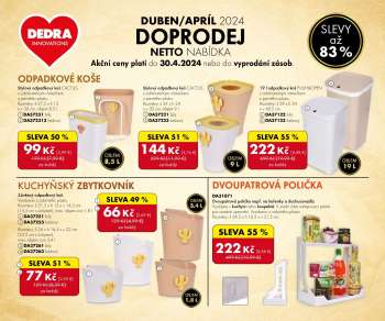 Leták Dedra - 22.3.2024 - 30.4.2024.