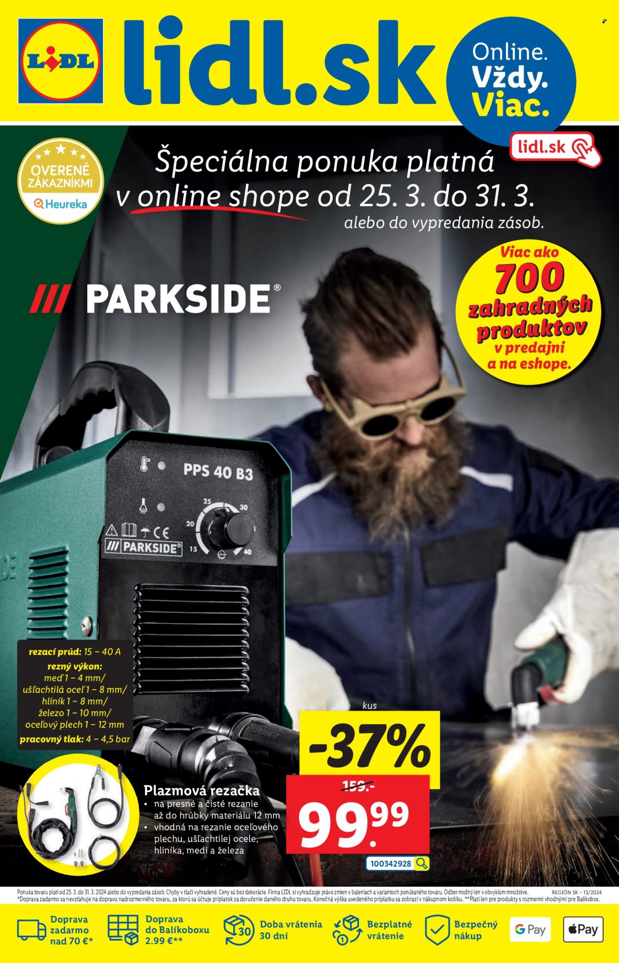 Leták Lidl - 25.3.2024 - 31.3.2024. Strana 1