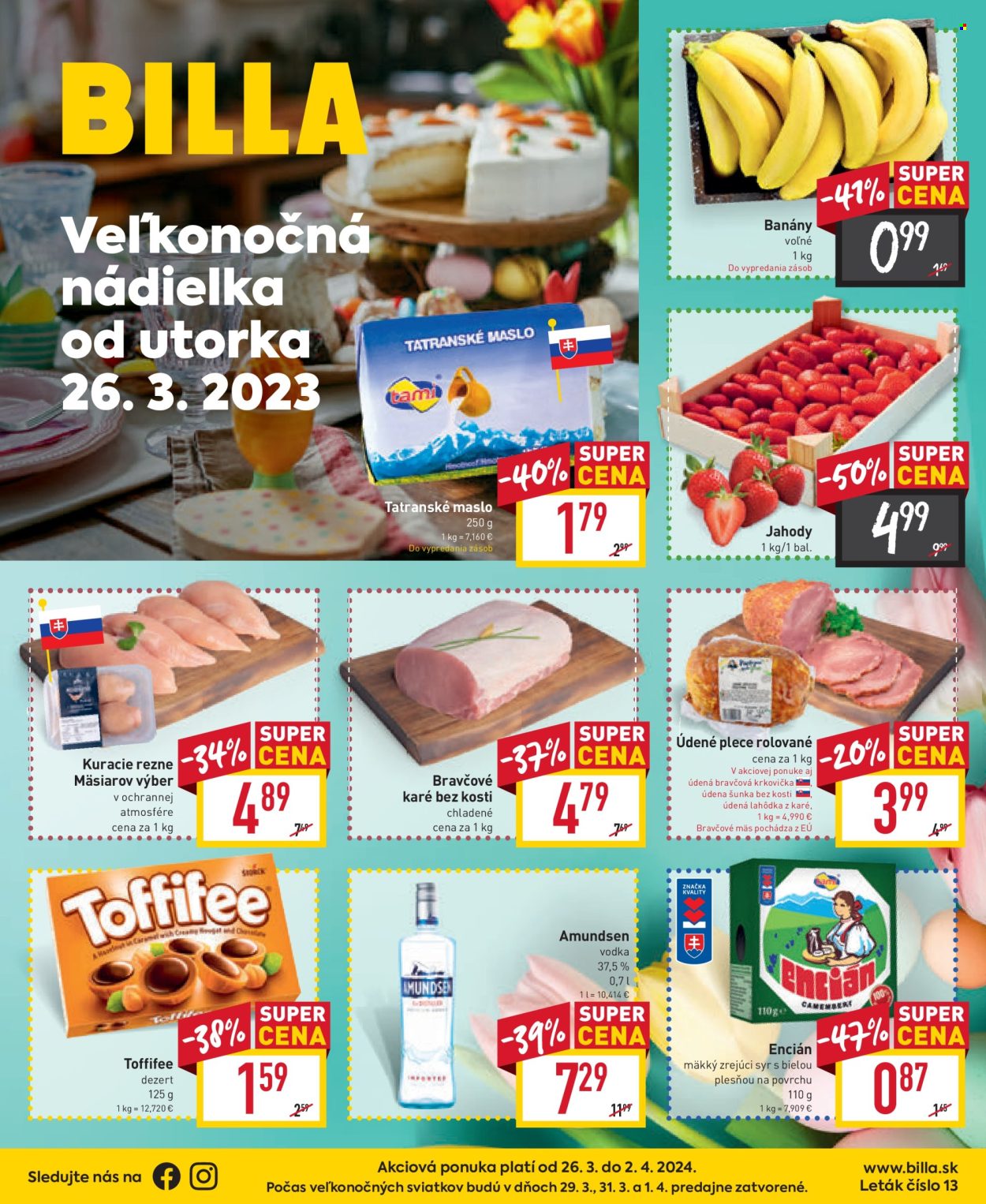 Leták Billa - 26.3.2024 - 2.4.2024. Strana 1