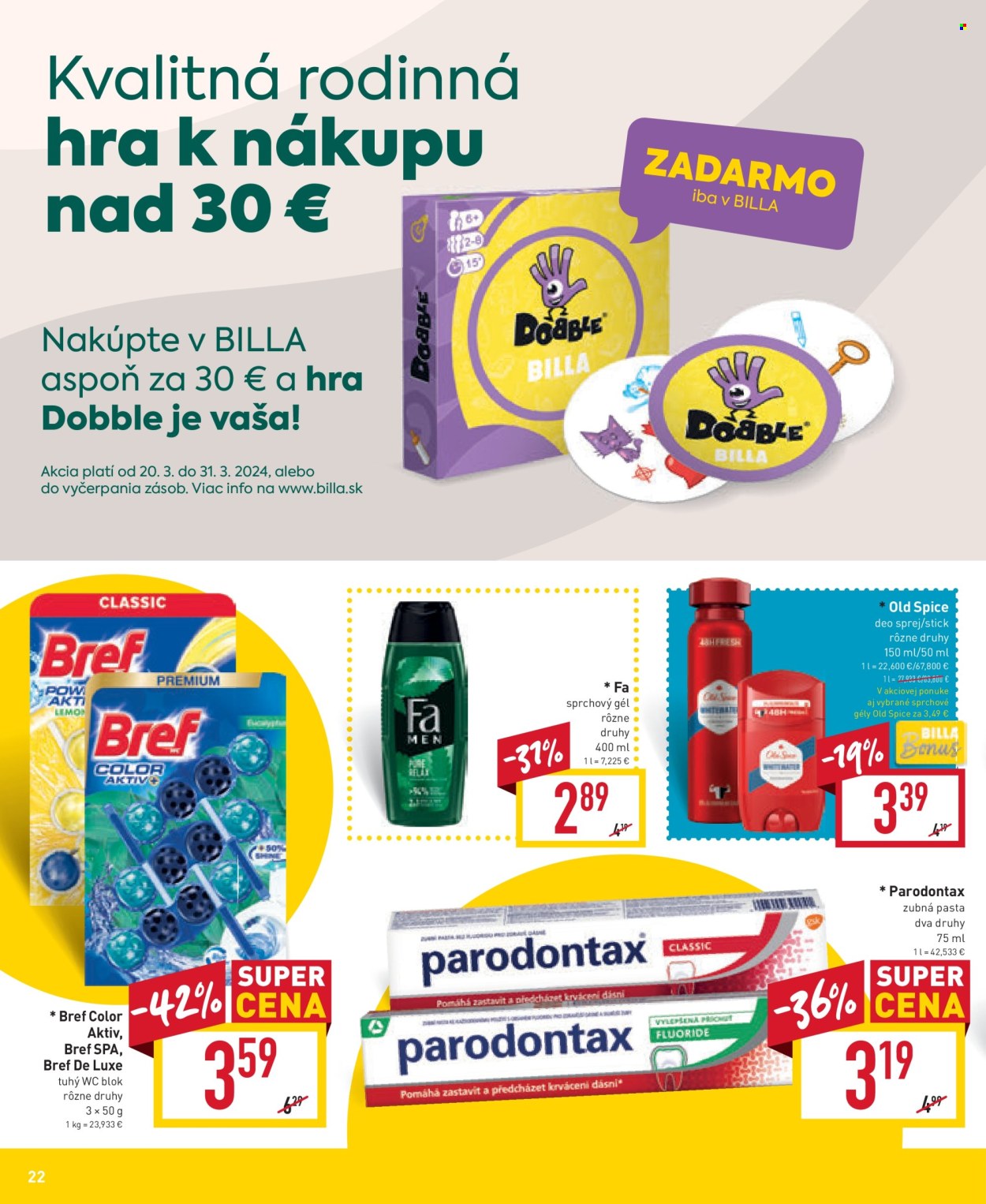 Leták Billa - 26.3.2024 - 2.4.2024. Strana 22