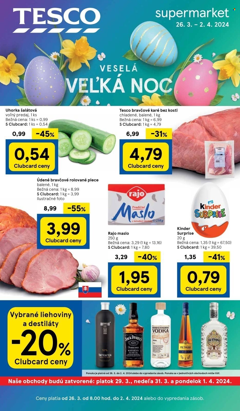Leták TESCO supermarket - 26.3.2024 - 2.4.2024. Strana 1