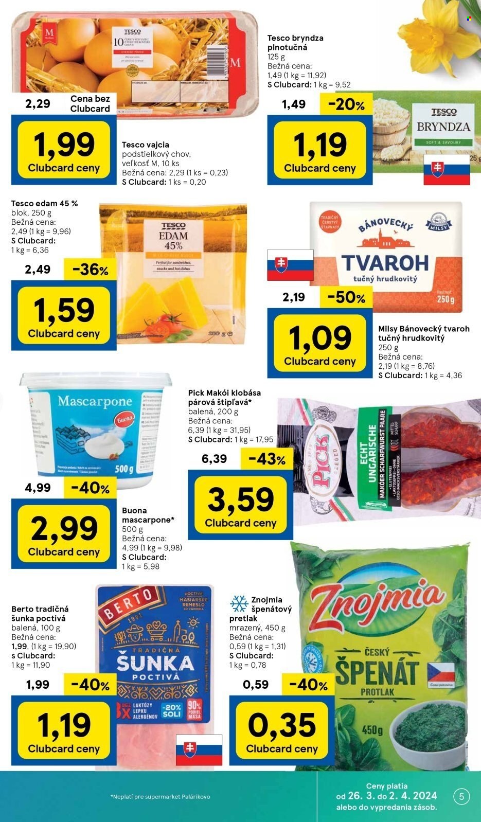 Leták TESCO supermarket - 26.3.2024 - 2.4.2024. Strana 5