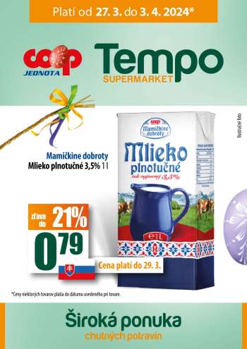 Leták COOP Jednota - 27.3.2024 - 3.4.2024.