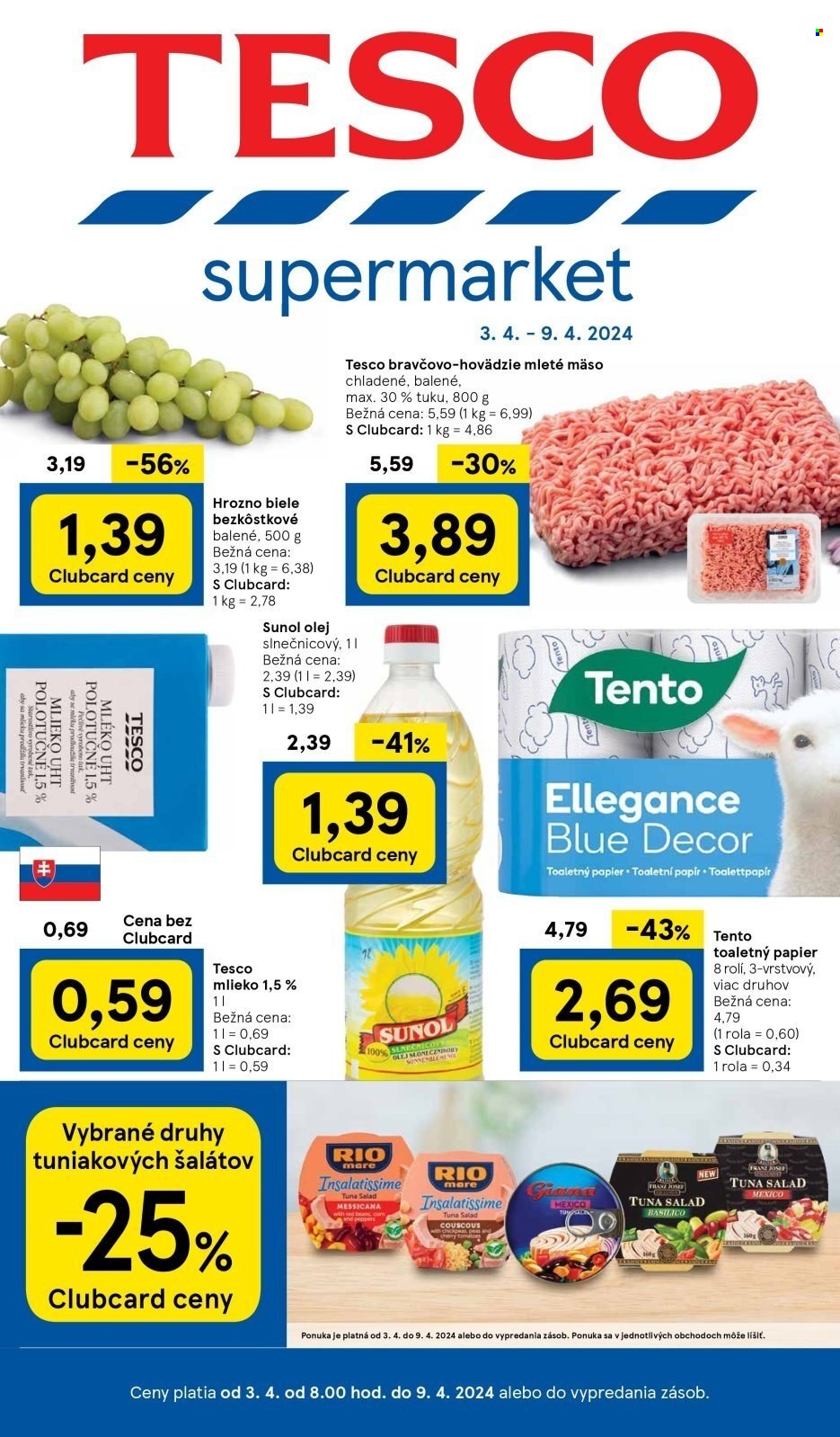 Leták TESCO supermarket - 3.4.2024 - 9.4.2024. Strana 1