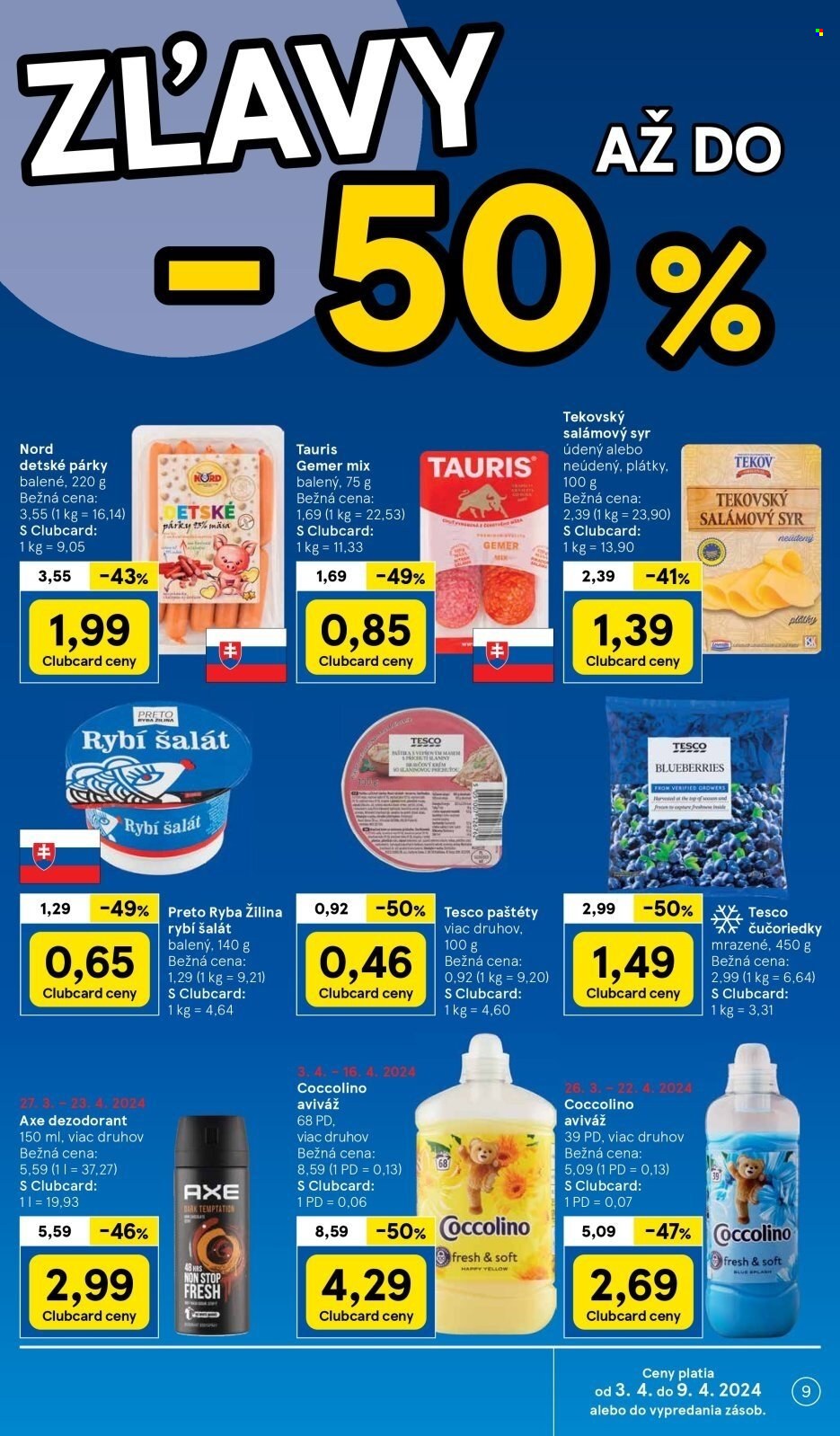 Leták TESCO supermarket - 3.4.2024 - 9.4.2024. Strana 9
