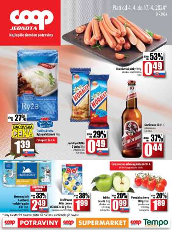 Leták COOP Jednota - 4.4.2024 - 17.4.2024.
