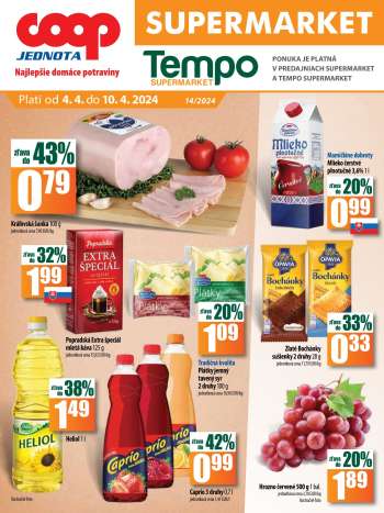 Leták COOP Jednota - 4.4.2024 - 10.4.2024.