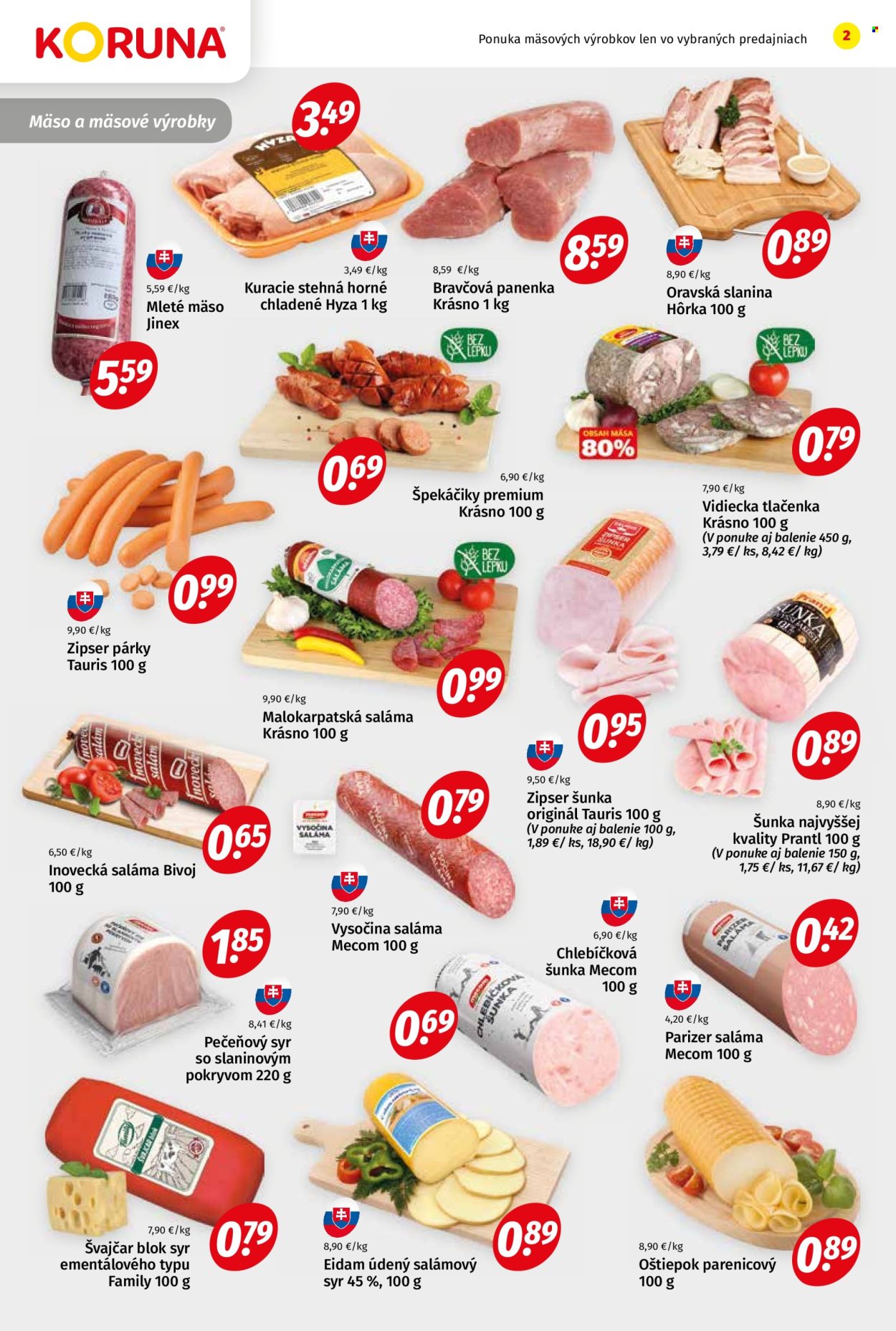 Leták Potraviny KORUNA - 5.4.2024 - 17.4.2024. Strana 2