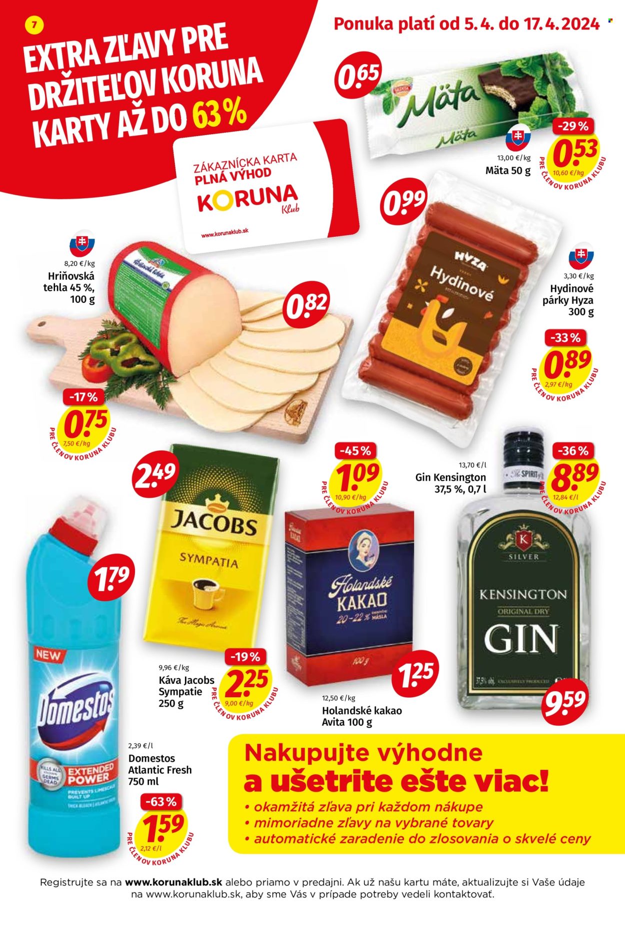 Leták Potraviny KORUNA - 5.4.2024 - 17.4.2024. Strana 7