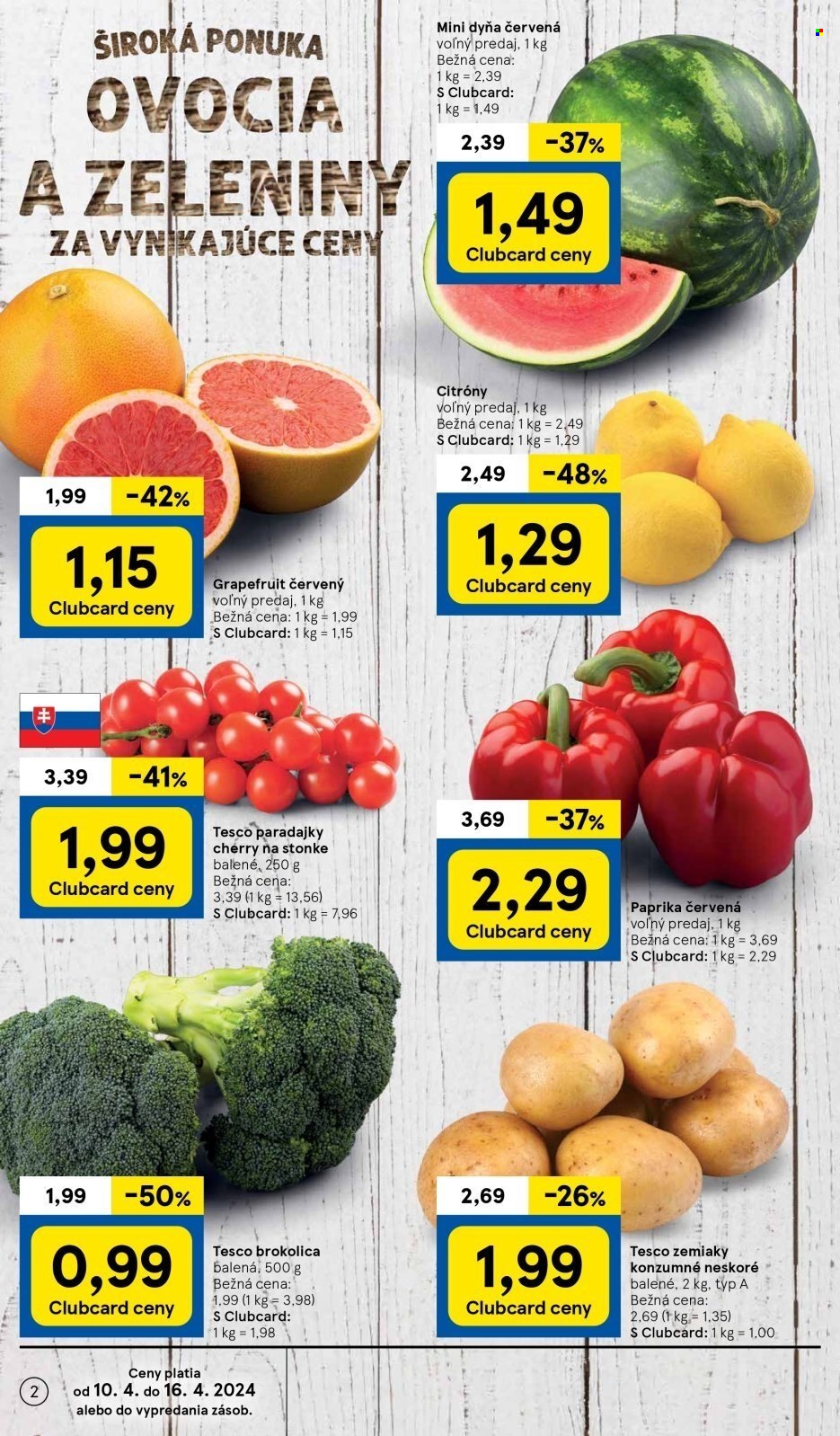 Leták TESCO supermarket - 10.4.2024 - 16.4.2024. Strana 2