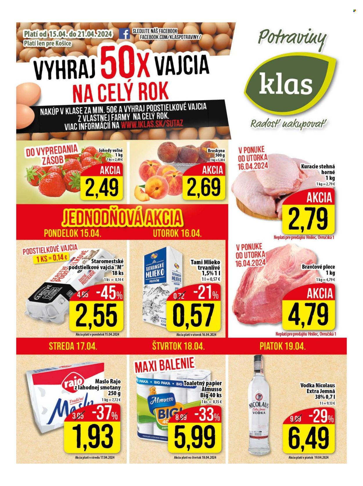 Leták Klas - 15.4.2024 - 21.4.2024. Strana 1