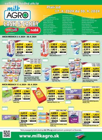 Leták Milk AGRO - 17.4.2024 - 30.4.2024.