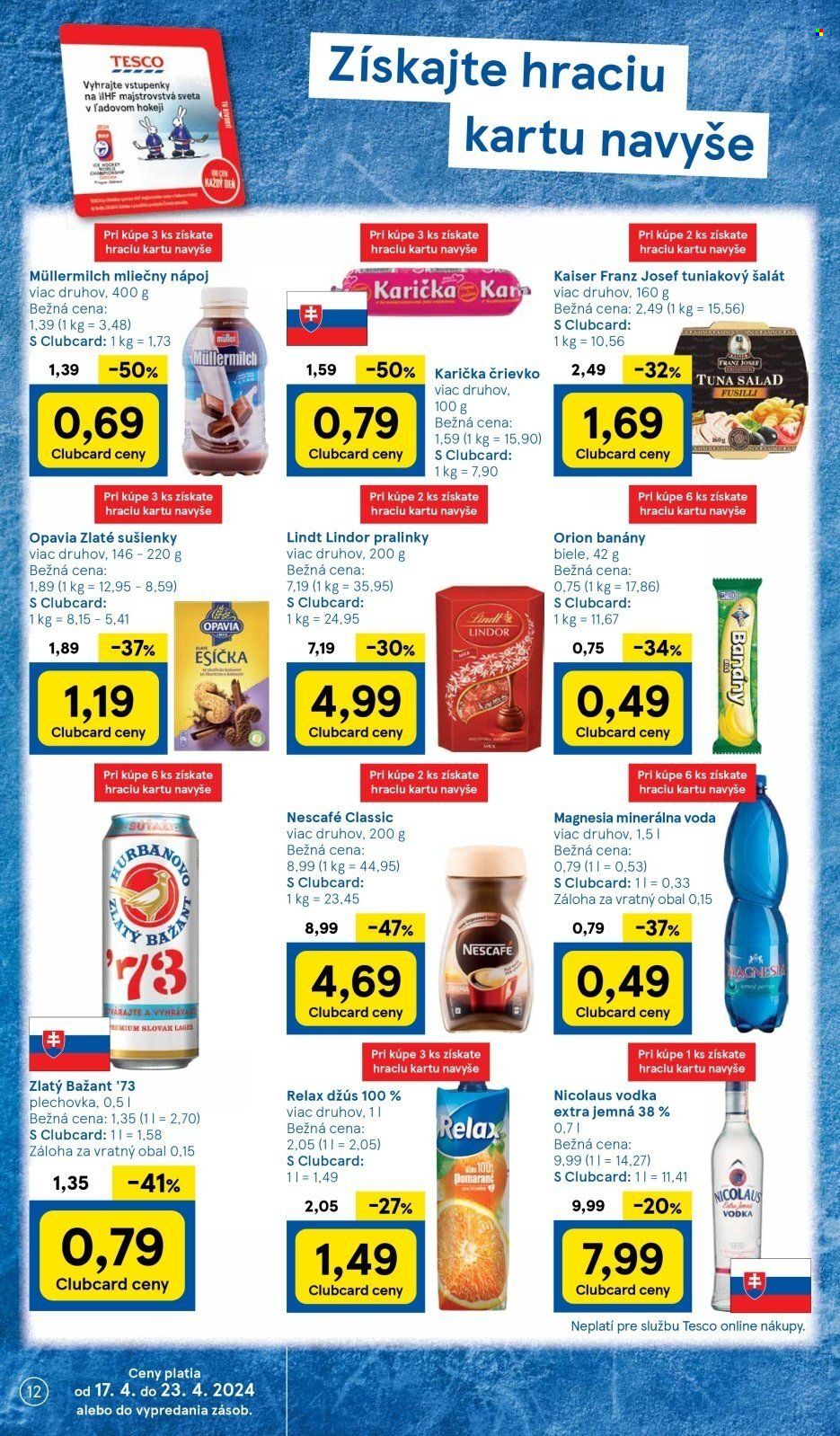 Leták TESCO supermarket - 17.4.2024 - 23.4.2024. Strana 12