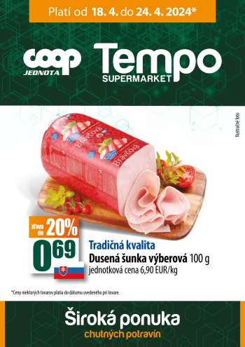 Leták COOP Jednota - 18.4.2024 - 24.4.2024.