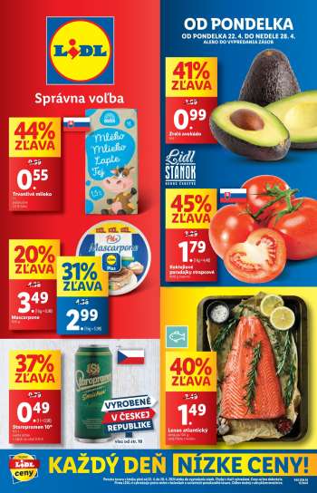 Leták Lidl - 22.4.2024 - 28.4.2024.