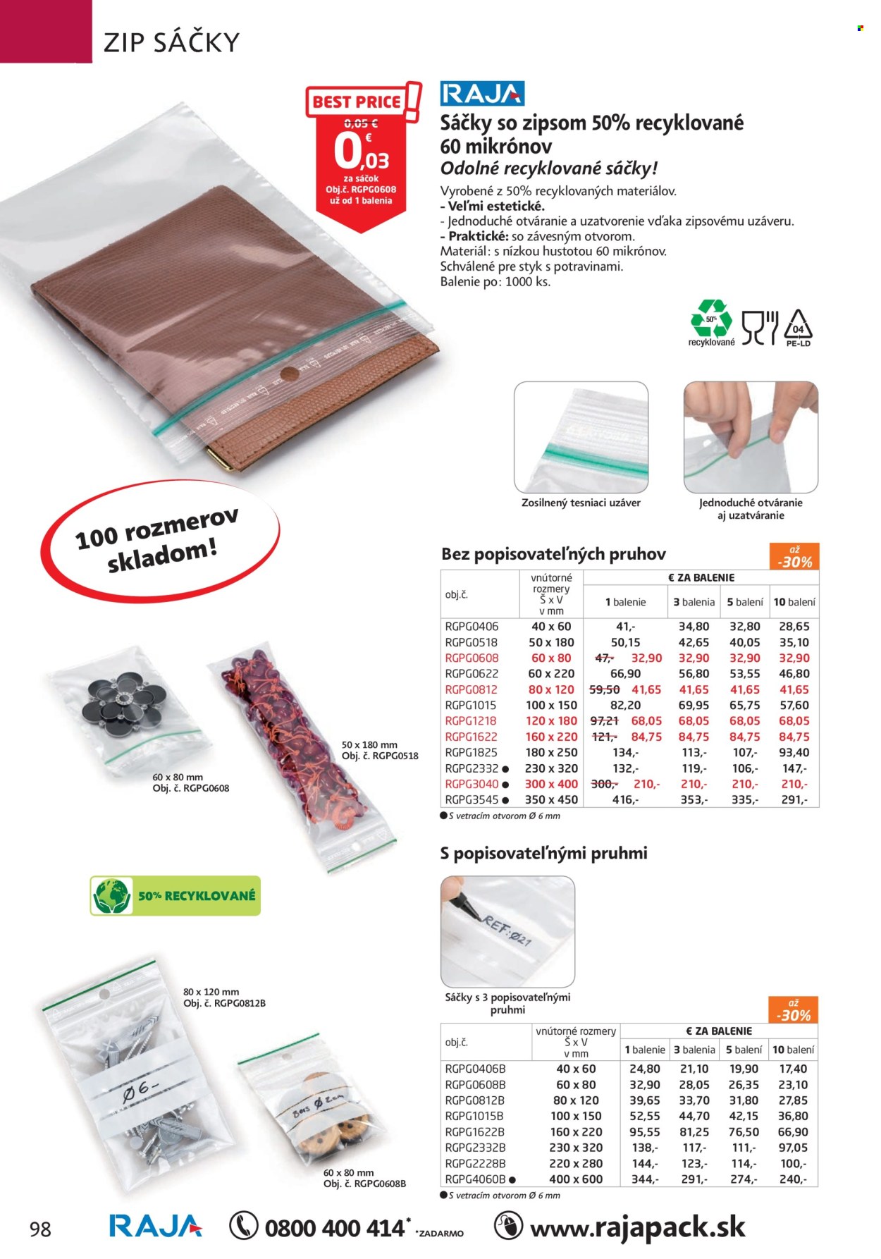 Leták RAJA. Strana 118