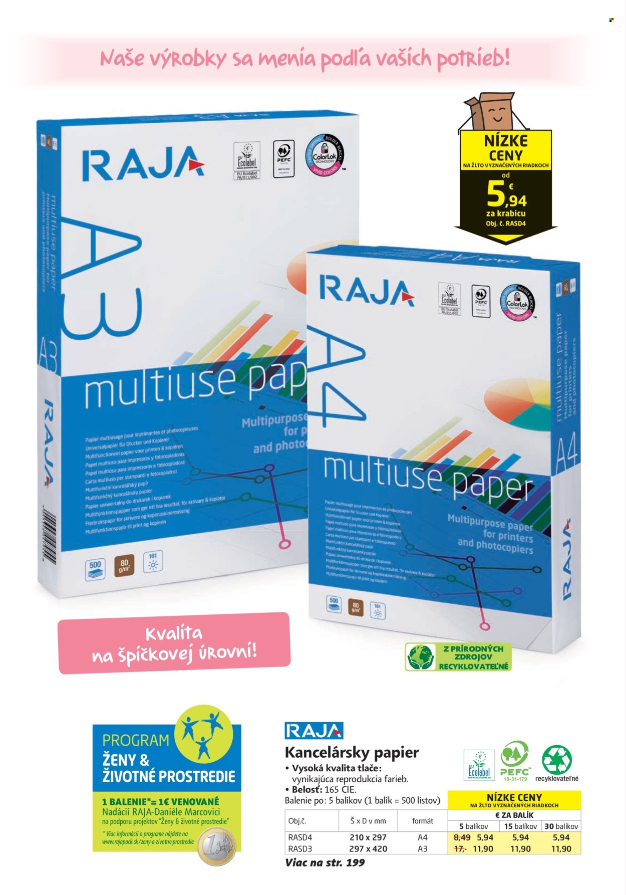 Leták RAJA. Strana 216
