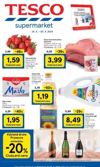 Leták TESCO supermarket - 24.4.2024 - 30.4.2024.