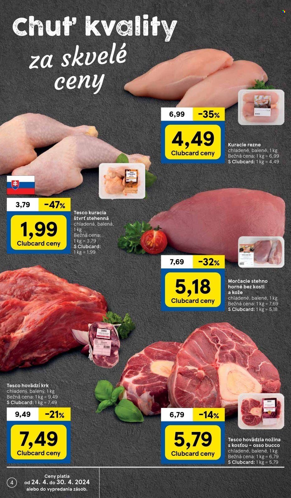 Leták TESCO supermarket - 24.4.2024 - 30.4.2024. Strana 4