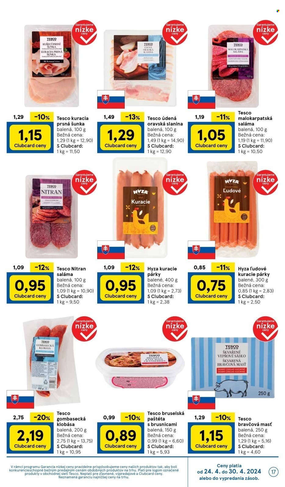 Leták TESCO supermarket - 24.4.2024 - 30.4.2024. Strana 17