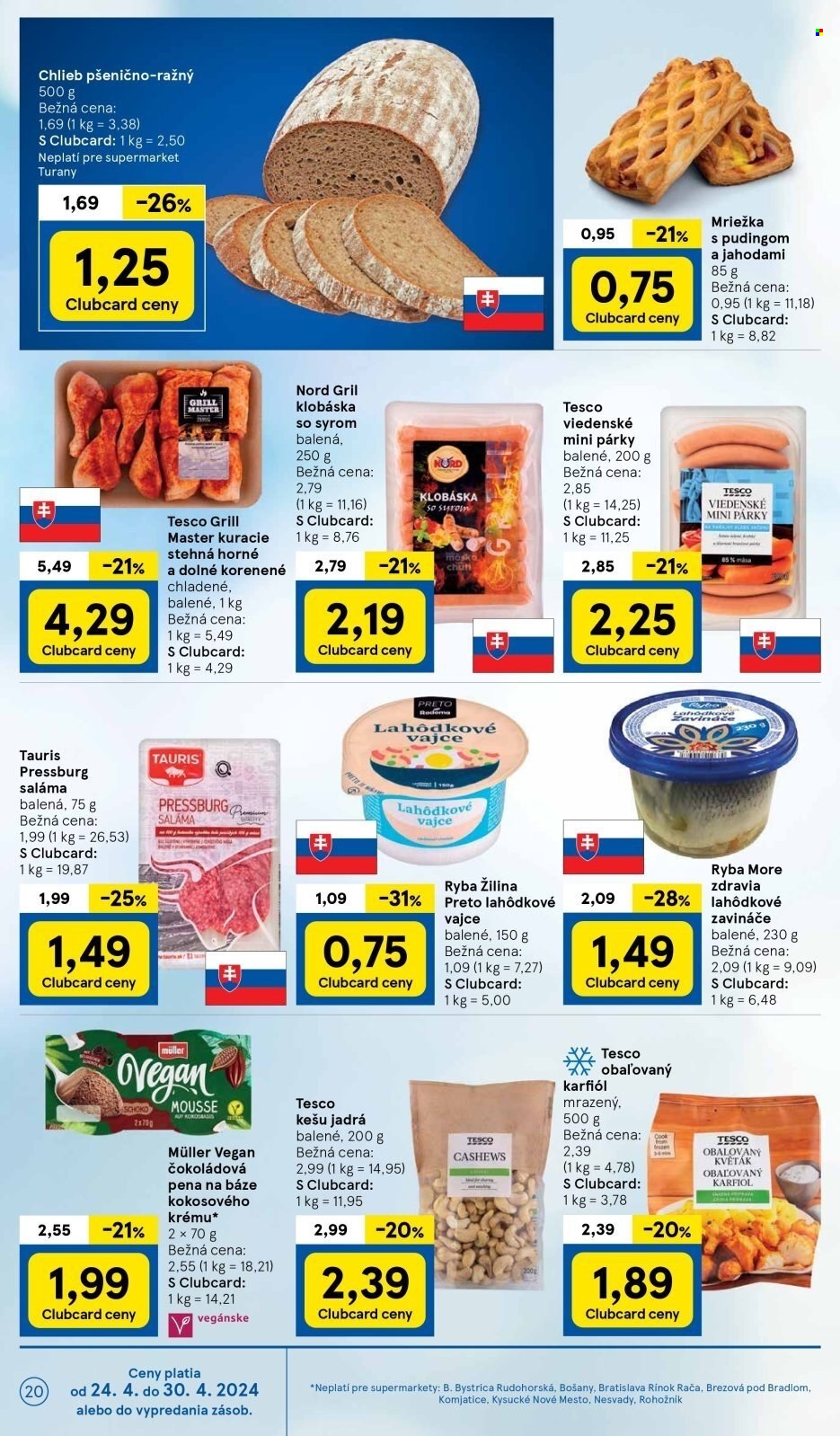 Leták TESCO supermarket - 24.4.2024 - 30.4.2024. Strana 20